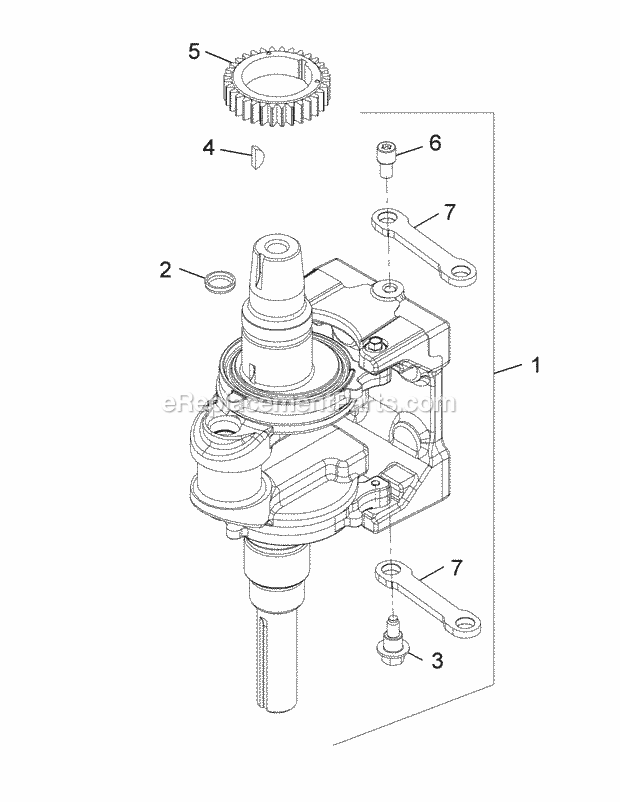 Kohler Sv591-3212 Crankshaft Diagram and Parts List for LTX1040 (13AX90AS056, 13WX90AS009, 13WX90AS010, 13WX90) (2014) Cub Cadet Lawn Tractor